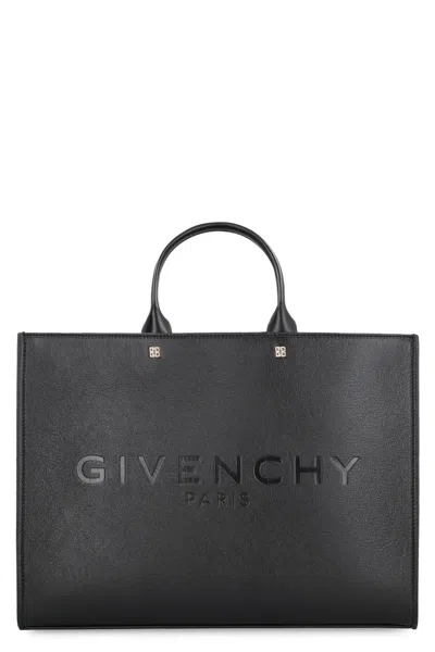 Givenchy G Leather Tote In Black