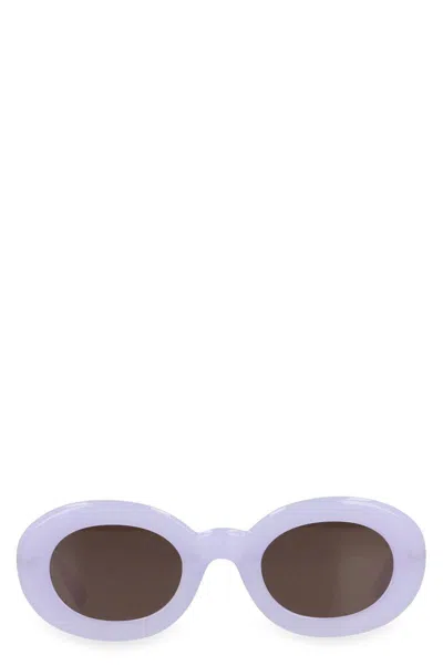 Jacquemus Les Lunettes Pralu Oval Frame Sunglasses In Lilac