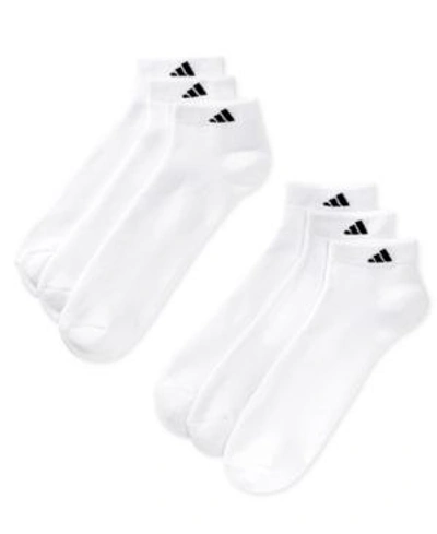 Adidas Originals Men's Low-cut Cushioned Extended Size Socks, 6 Pack In White