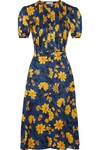 ALTUZARRA Madelena pleated floral-print silk-jacquard dress