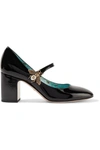 Gucci Embellished Patent-leather Mary Jane Pumps