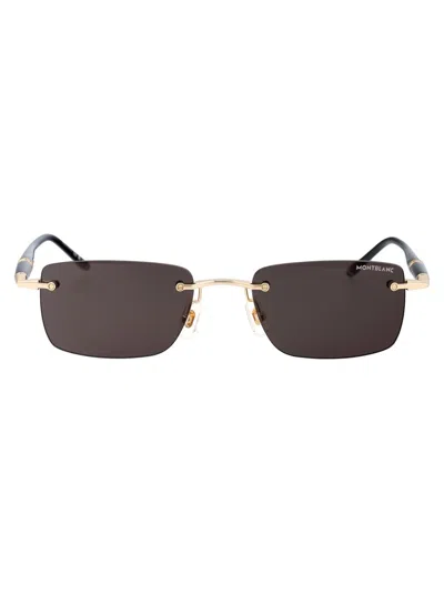 Montblanc Sunglasses In 001 Gold Black Grey