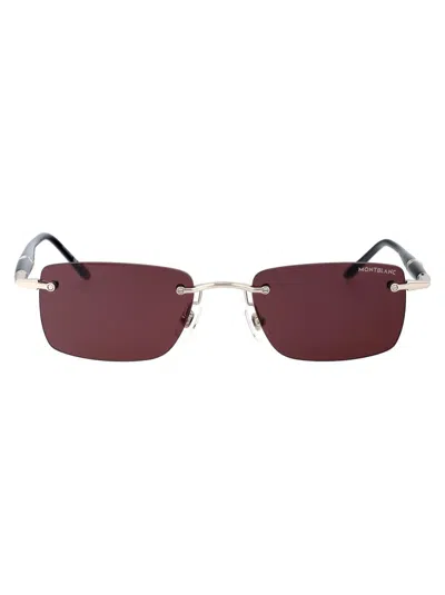Montblanc Sunglasses In 002 Silver Black Violet