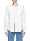 CHLOÉ Geometric ladder lace trim cotton blouse