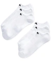 ADIDAS ORIGINALS MEN'S NO-SHOW ATHLETIC EXTENDED SIZE SOCKS, 6 PACK