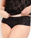 Hanky Panky Signature Lace High Rise Boy Shorts In Black