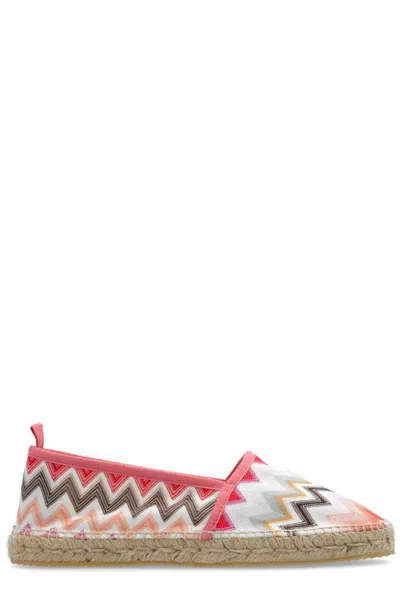 Missoni Zigzag-patterned Espadrilles In White