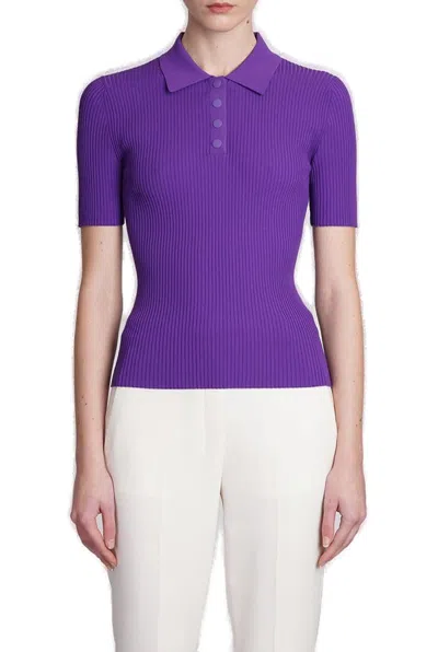 Theory Short Sleeved Ribbed In Purple