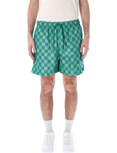 Nike Flow Logo-embroidered Shorts In Green