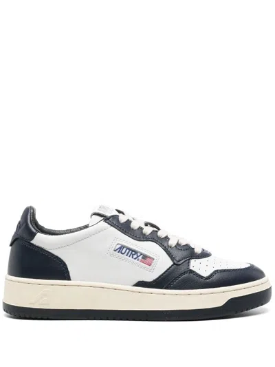 Autry Leather Medalist Low Sneakers In Blue