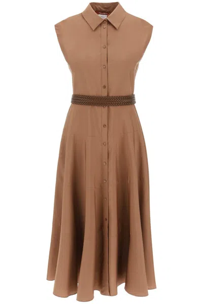 Max Mara Cotton Ampex Shirt Dress In Brown
