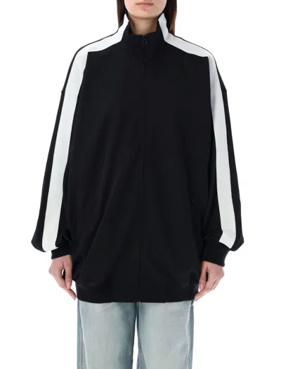 Isabel Marant Rejane Jersey Zipped Oversized Jacket In Black