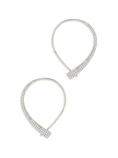 Sterling Forever Women's Carlotta Cubic Zirconia Threader Earrings In Silver