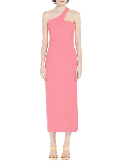 Sportmax Women's Asymmetric Open-back Midi-dress In Pink