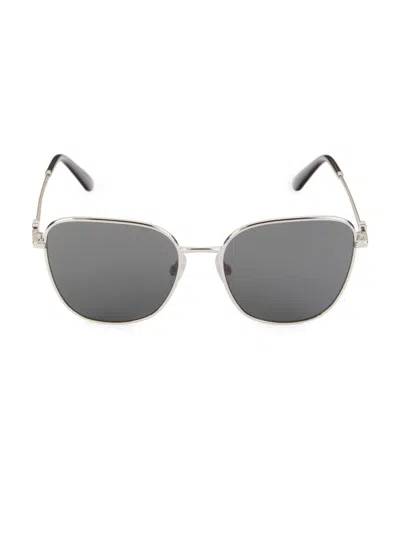 Dolce & Gabbana 56mm Aviator Sunglasses In Silver