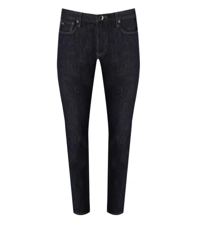 Emporio Armani J75 Rinse Washed Jeans In Blue