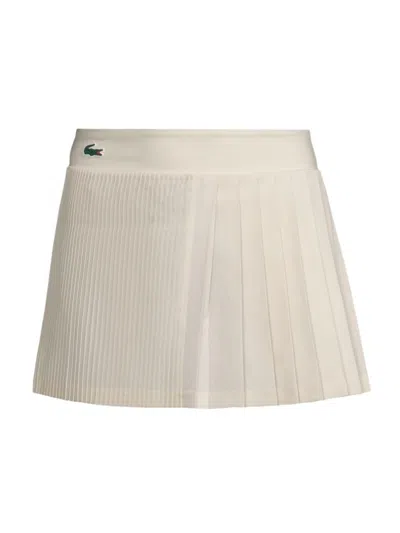 Lacoste Women's Ultra-dry Pleated Tennis Skirt - 32 In White