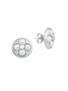 MAJORICA Luck 6MM White Mabe Pearl & Sterling Silver Stud Earrings