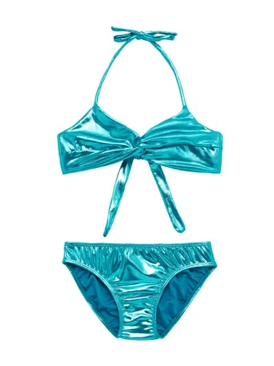 Little Peixoto Little Girl's & Girl's Edy Bikini Set In Aquatic Ice