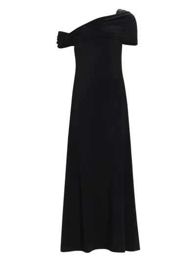 Rohe Black Off-the-shoulder Maxi Dress In Noir