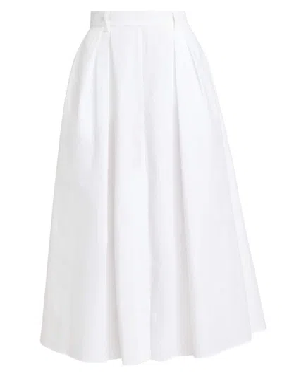 Rohe Women's Wide Poplin Maxi Skirt In White