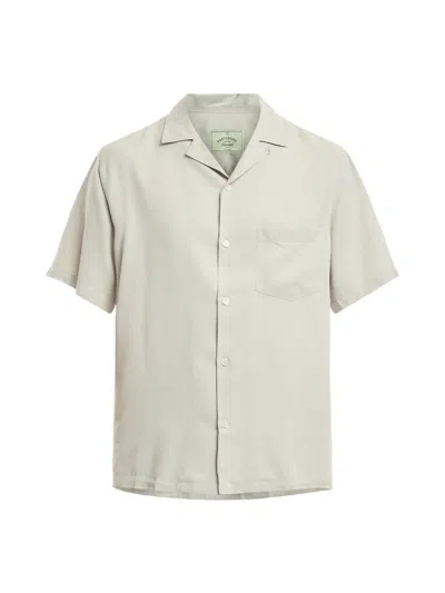Portuguese Flannel Men's Dogtown Short Sleeve Shirt Grey In Green