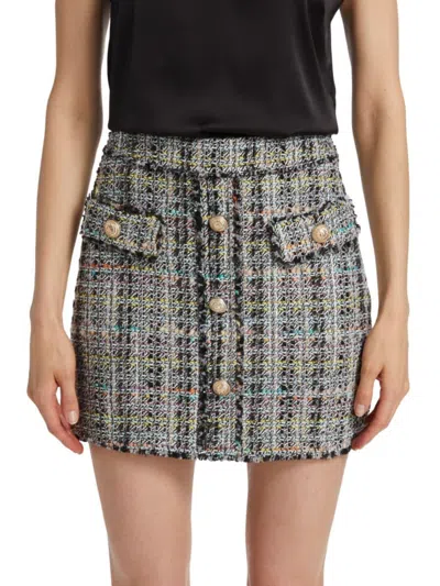 Generation Love Women's Sandra Tweed Mini Skirt In Black