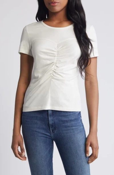 Nation Ltd Alina Ruched T-shirt In White