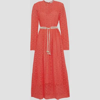 Pre-owned Zimmermann Cotton Maxi Dress Au 0 In Orange