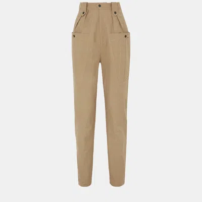 Pre-owned Isabel Marant Brown Cotton Tapered Pants Size 42