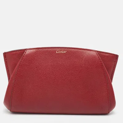 Pre-owned Cartier Clutch In Burgundy