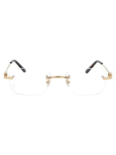 Cartier Optical In 001 Gold Gold Transparent