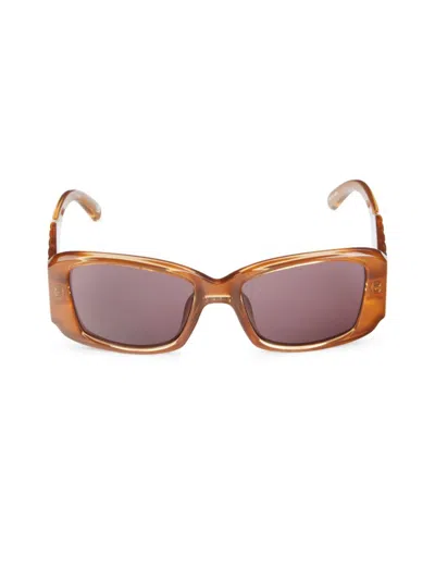 Le Specs Women's Nouveau Riche 54mm Square Sunglasses In Caramel