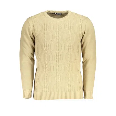 U.s. Grand Polo Beige Fabric Sweater In Gold