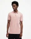 Allsaints Reform Short Sleeve Polo Shirt In Bramble Pink