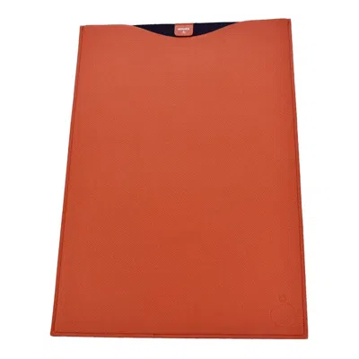 Hermes Hermès Garden Party Orange Leather Clutch Bag ()