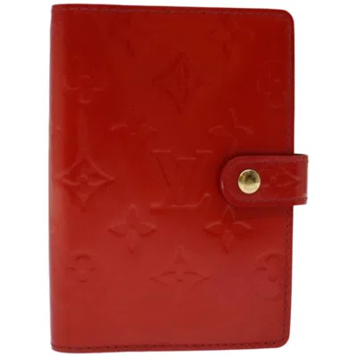 Pre-owned Louis Vuitton Agenda Cover Red Patent Leather Wallet  ()