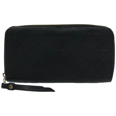 Pre-owned Louis Vuitton Portefeuille Zippy Black Leather Wallet  ()