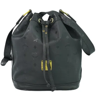 Mcm Visetos Black Leather Shopper Bag ()