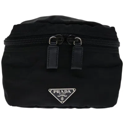 Prada Saffiano Black Synthetic Clutch Bag ()