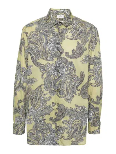 Etro Paisley-print Shirt In Verde