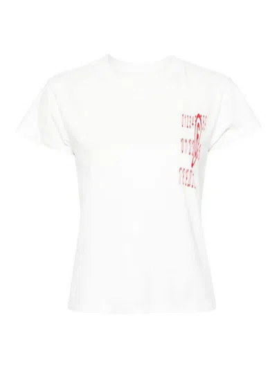 Mm6 Maison Margiela Numbers-print Cotton T-shirt In Blanco