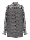 Balmain Paisley-print Silk Shirt In Negro