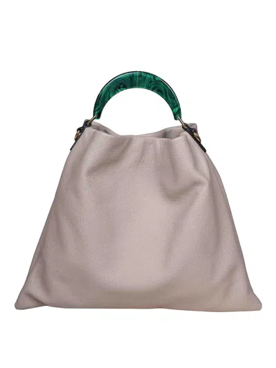 Marni Handbag In Soft Calfskin In Gris