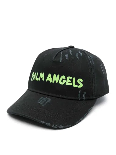 Palm Angels Hat With Logo In Negro