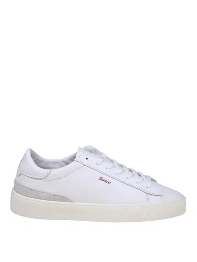 Date D.a.t.e. Mens Trainers Leather. In Blanco