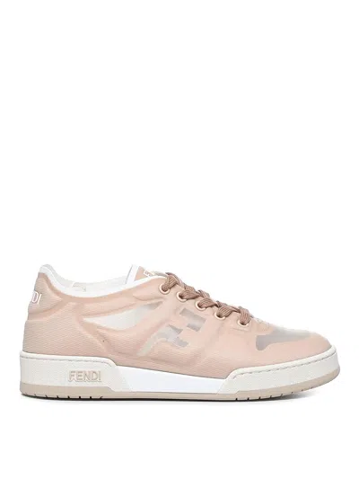 Fendi Logo Embossed Trainers In Colour Carne Y Neutral
