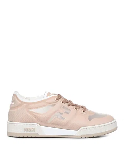 Fendi Logo Embossed Sneakers In Color Carne Y Neutral