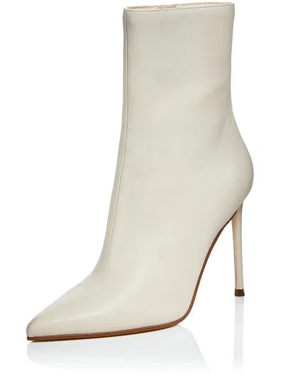Aqua Gal Womens Leather Dressy Mid-calf Boots In White