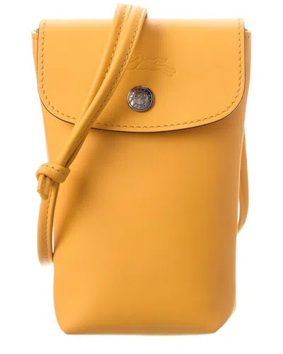 Longchamp Le Pliage Xtra Leather Crossbody In Orange